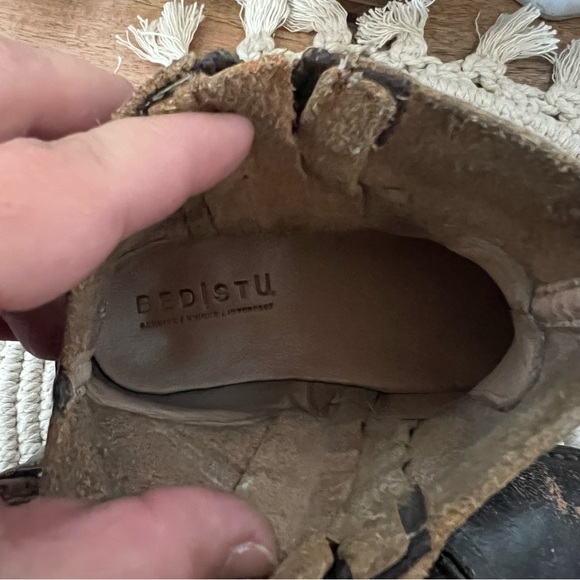 Bed Stu BECCA BLACK LUX Leather Moto Boots Size 7 - Picture 10 of 16